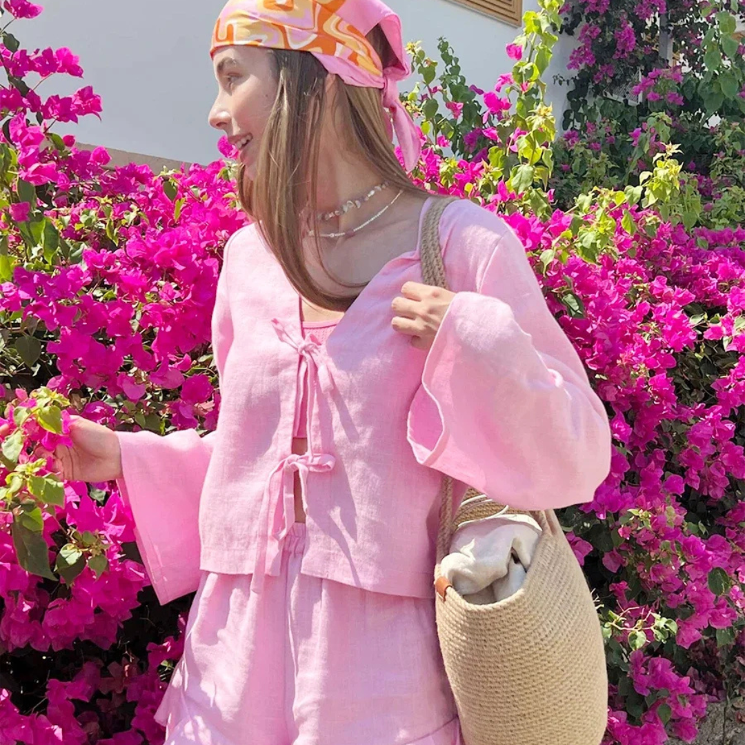 Conjunto Linho Summer Babados