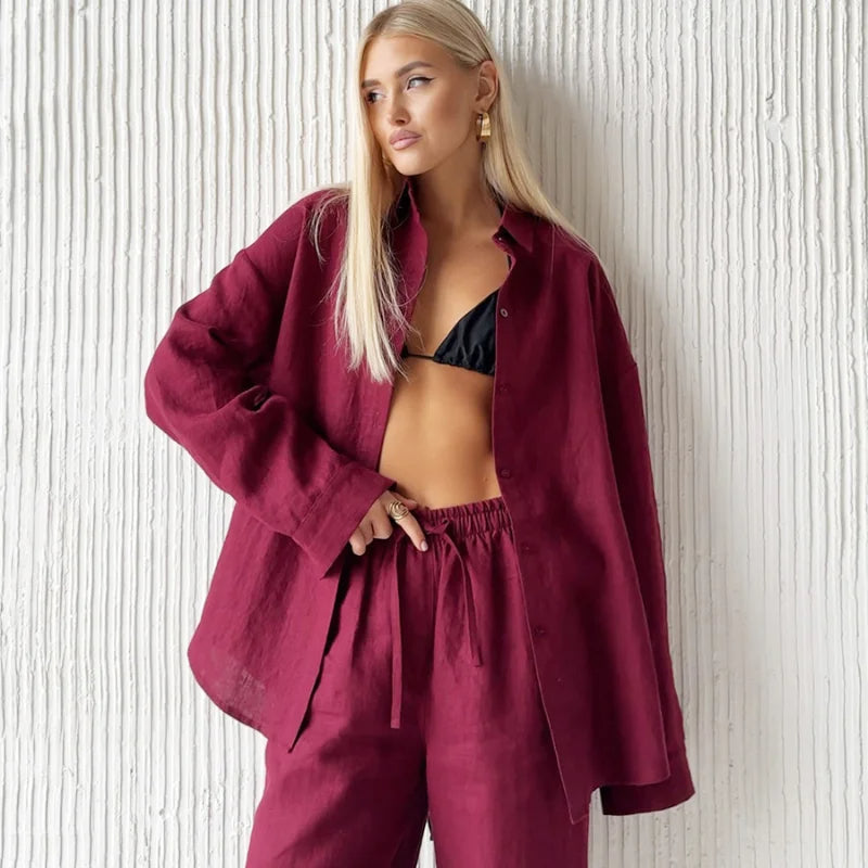 Conjunto Linho Camisa e Calça