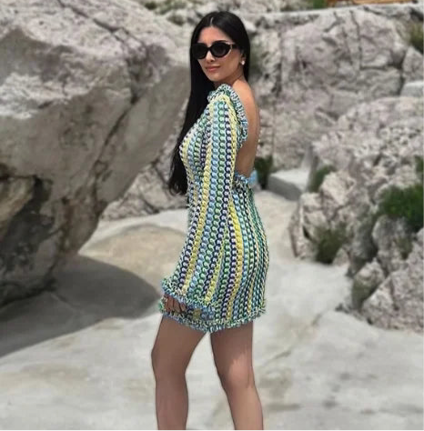 Saida de Praia Vestido Curto Costa Nua Angra - Moda Praia l CAROL ESPAÇO FASHION