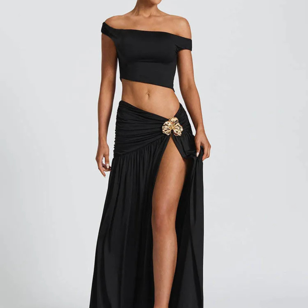 Conjunto Fiorella Cropped e Saia Longa