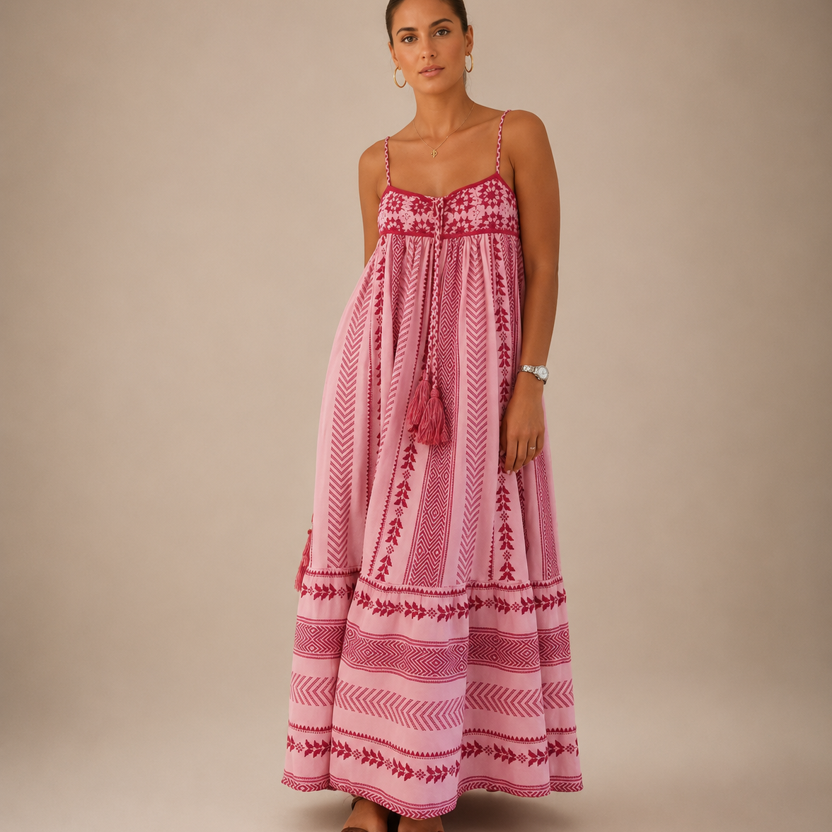 Vestido Longo Machu Picchu - Moda Praia l CAROL ESPAÇO FASHION