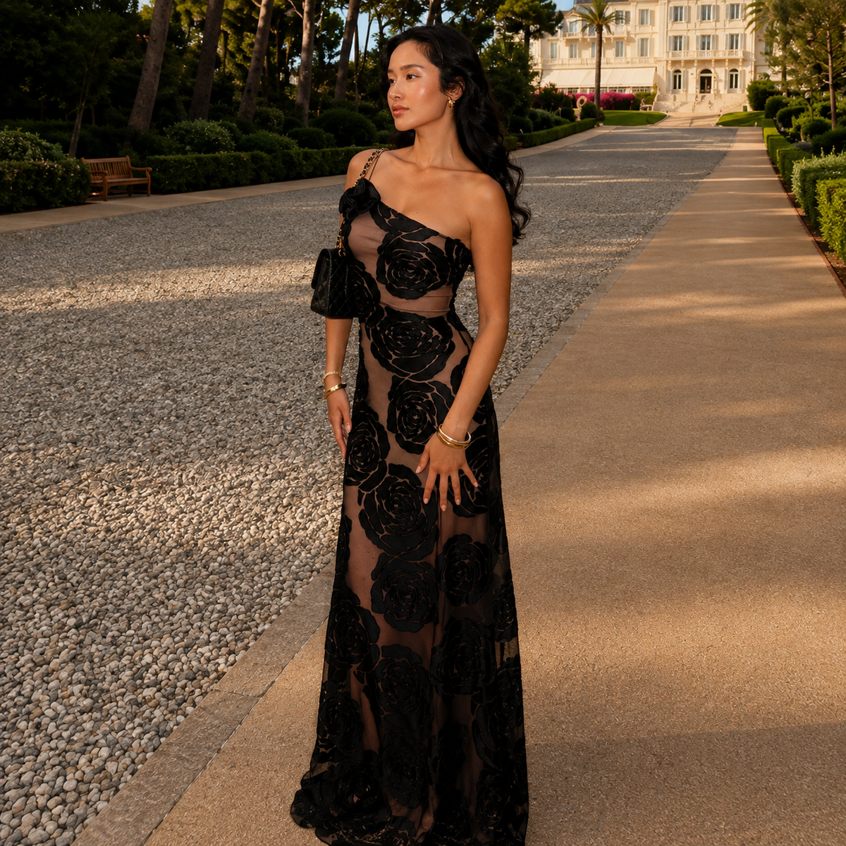 Vestido Longo de Tule - Moda Festa l CAROL ESPAÇO FASHION