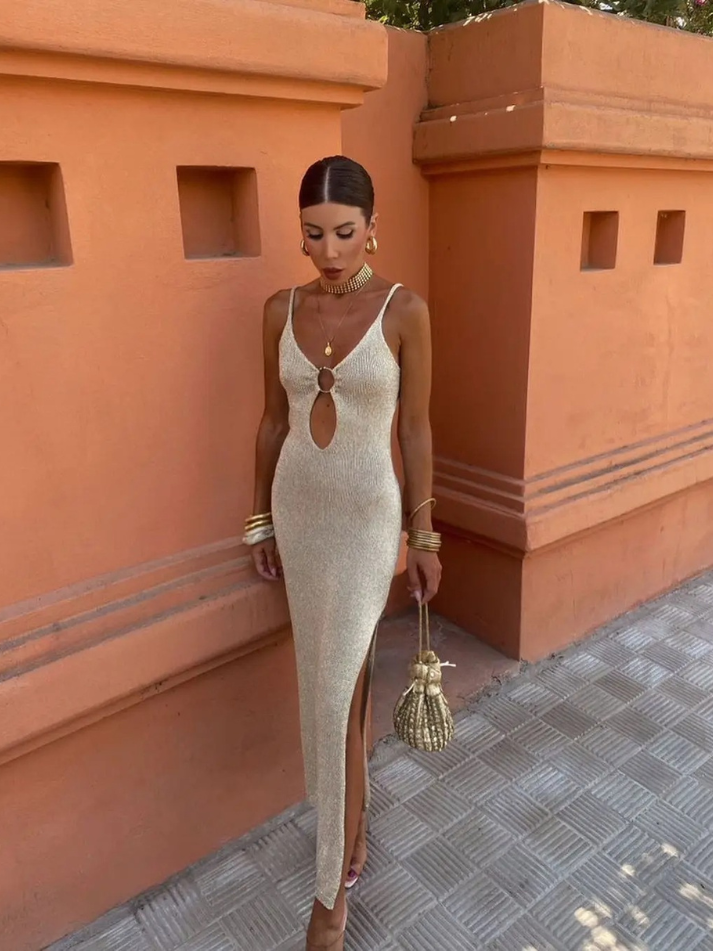 Saida de Praia Vestido Longo Tricô Ibiza