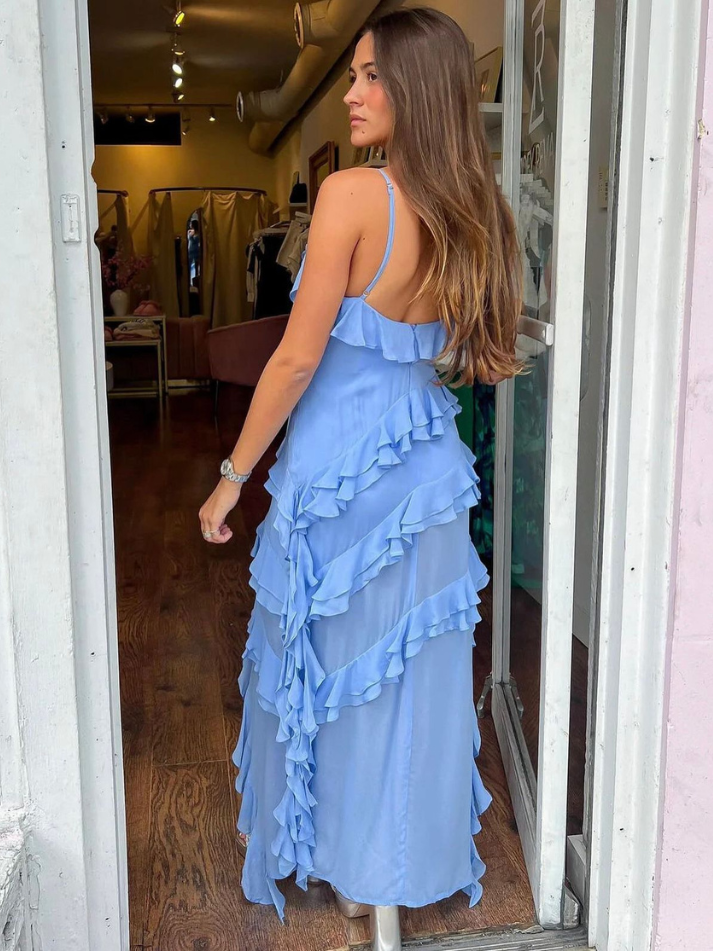 vestido , vestidoazul , vestidolongo , vestidolongobabado