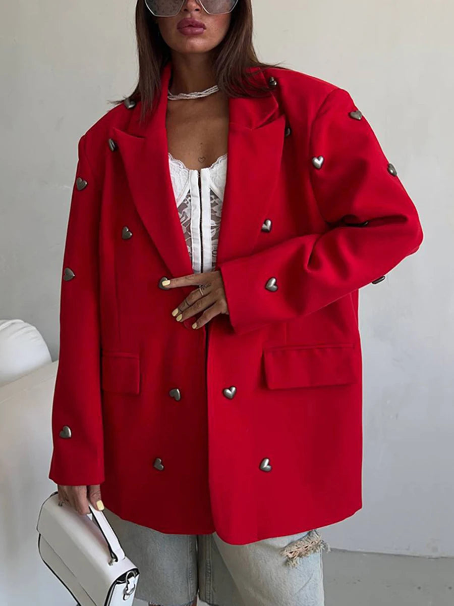 blazer , blazerfeminino, blazerfemininovermelho , blazerdetalhescorações