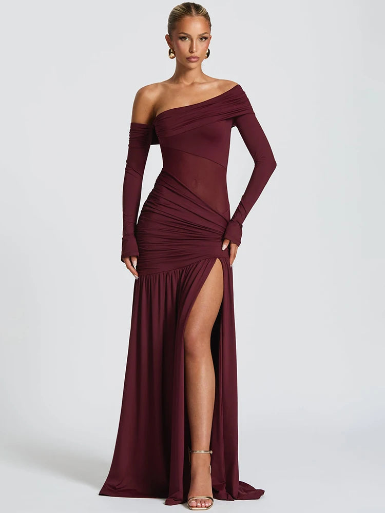 Vestido Longo Off-Shoulder