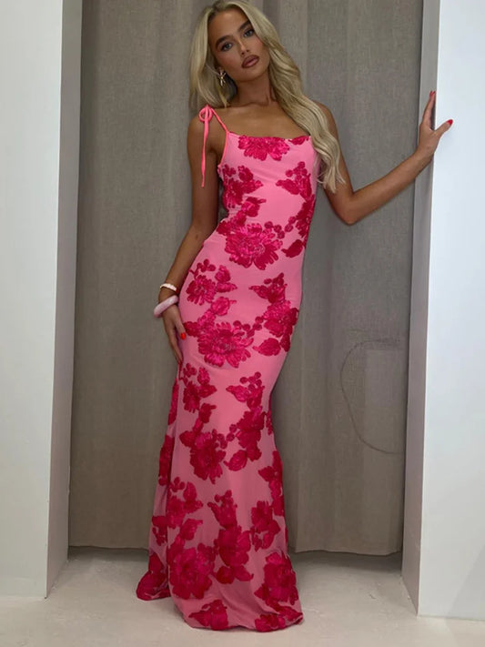 Vestido Longo Sofist Flowers 3D Bordadas