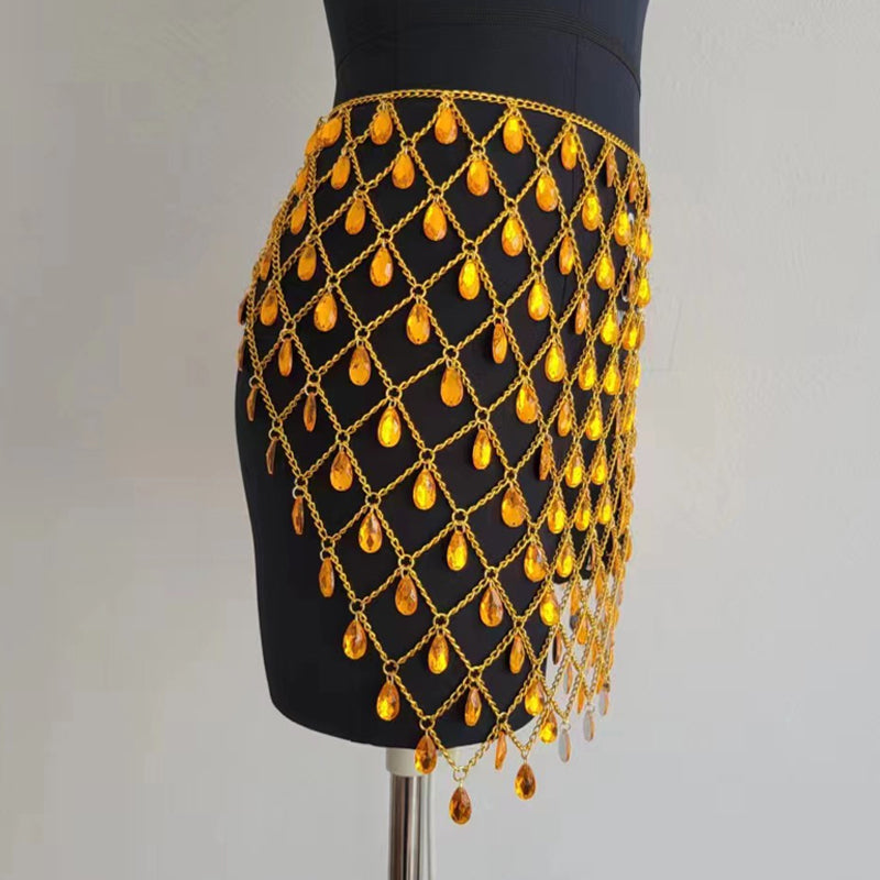 Saia de Correntes com Cristais