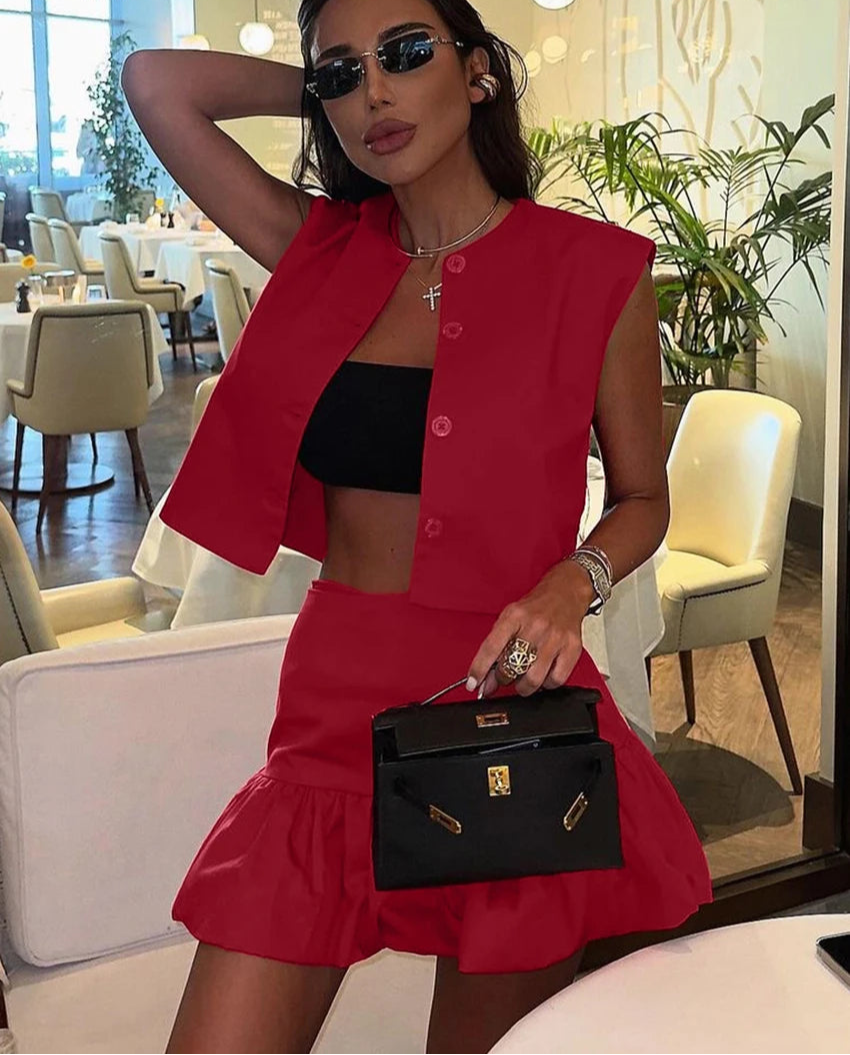 conjunto , conjuntofemininoalfaiataria,conjuntofemininorosa , conjuntofemininovermelho , conjuntovermelhofeminino