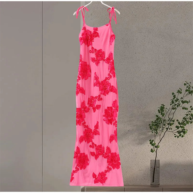 Vestido Longo Sofist Flowers 3D Bordadas