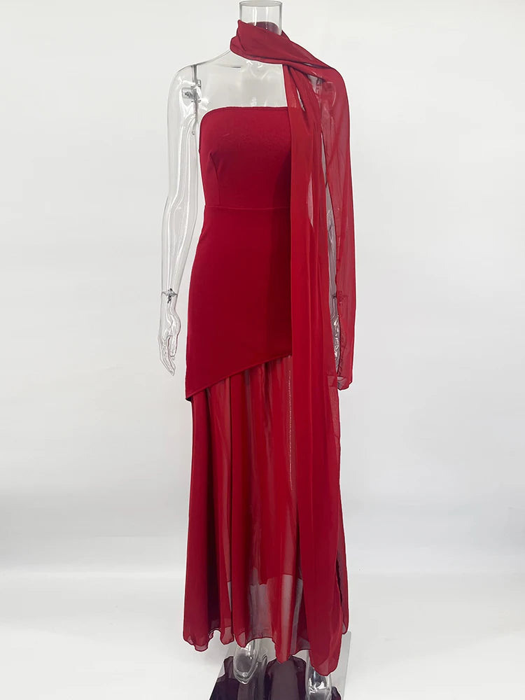 Vestido Longo Tule