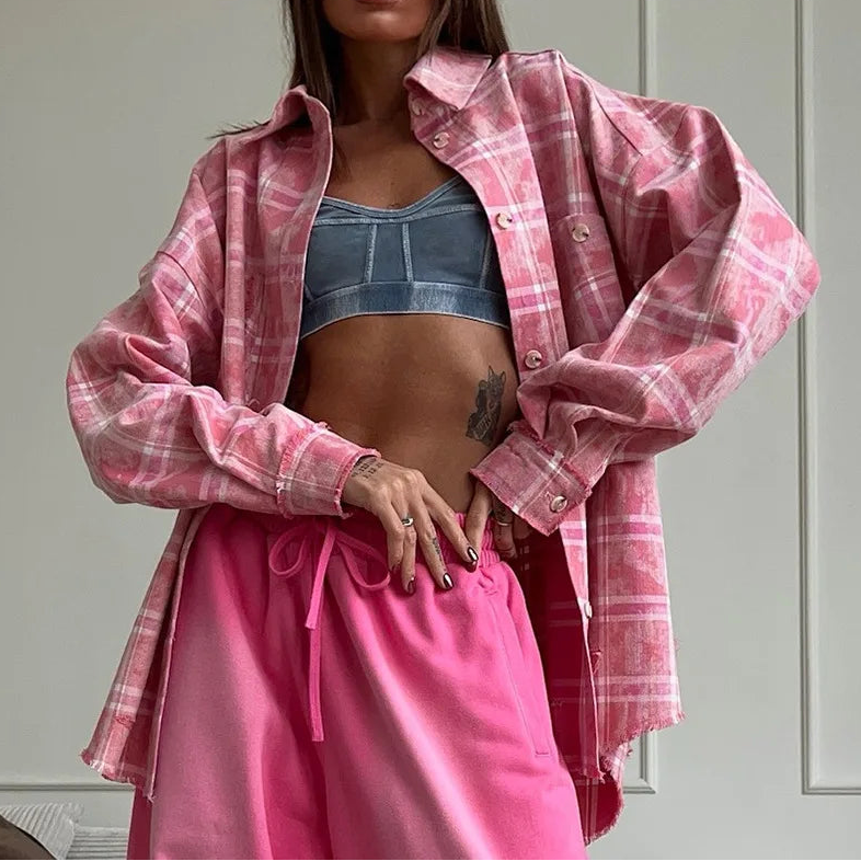 camisa , camisafemininina , camisafemininaxadrez ,camisarosafemininaxadrez