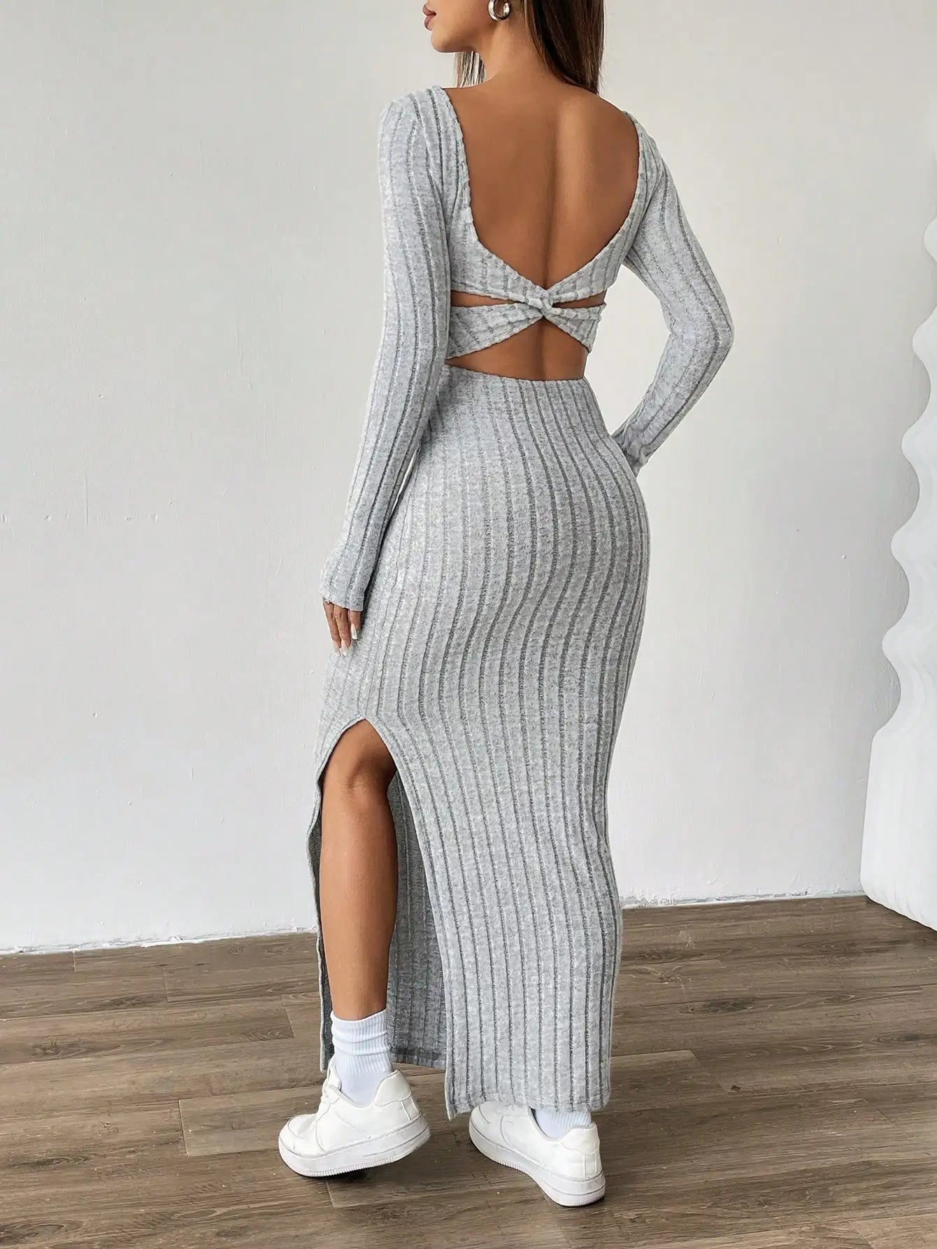 vestido , vestidocanelado , vestidolongo , vestidocinza