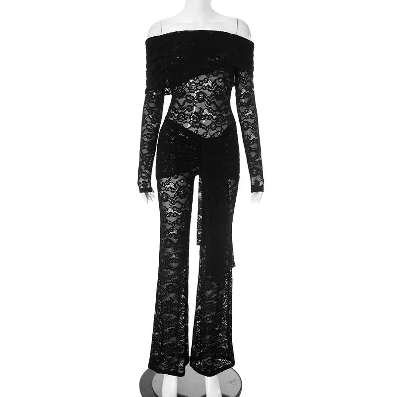 Macacão Noir Allure Renda
