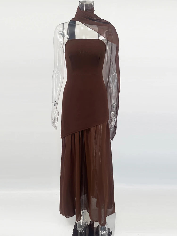Vestido Longo Tule