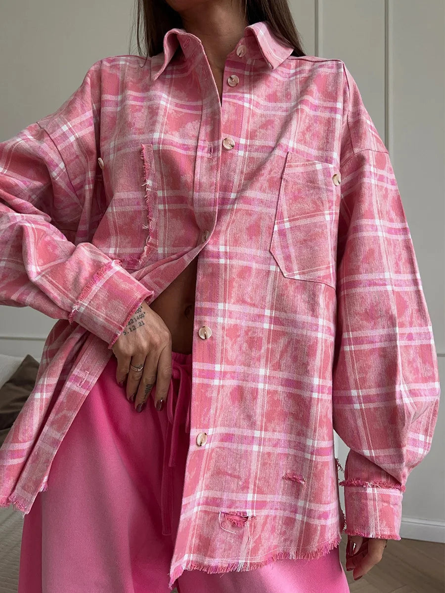 camisa , camisafemininina , camisafemininaxadrez ,camisarosafemininaxadrez