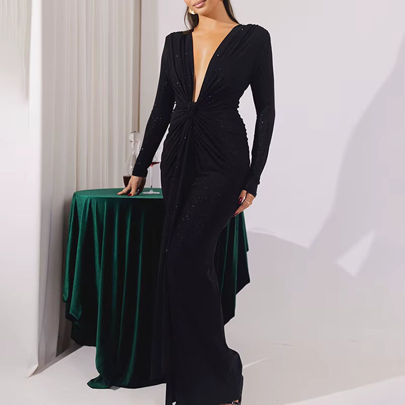 Vestido Longo Lurex Midnight