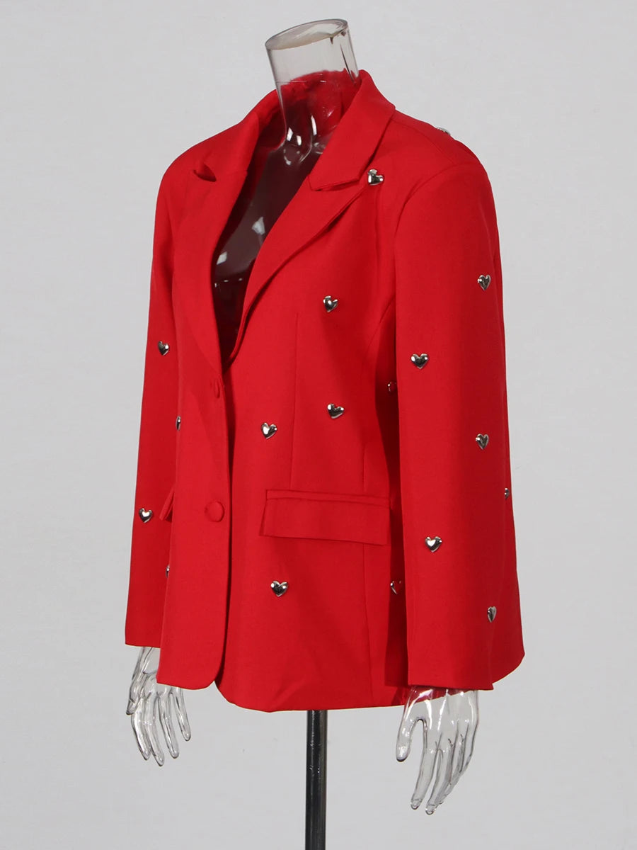 blazer , blazerfeminino, blazerfemininovermelho , blazerdetalhescorações