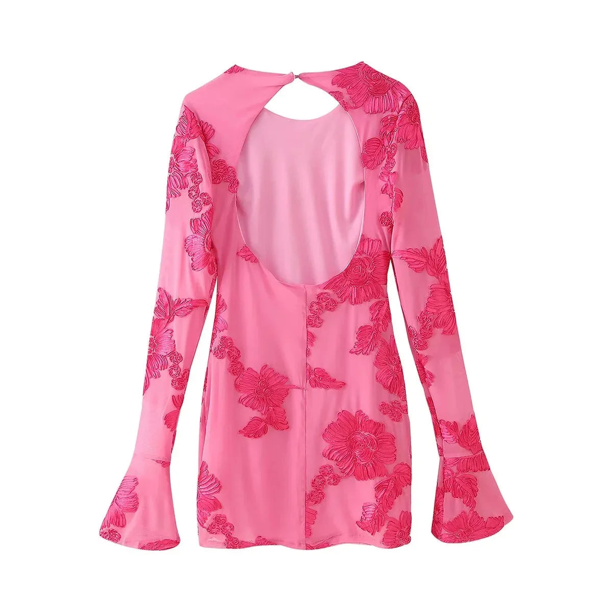 Vestido Curto Sofist Flowers 3D Bordadas