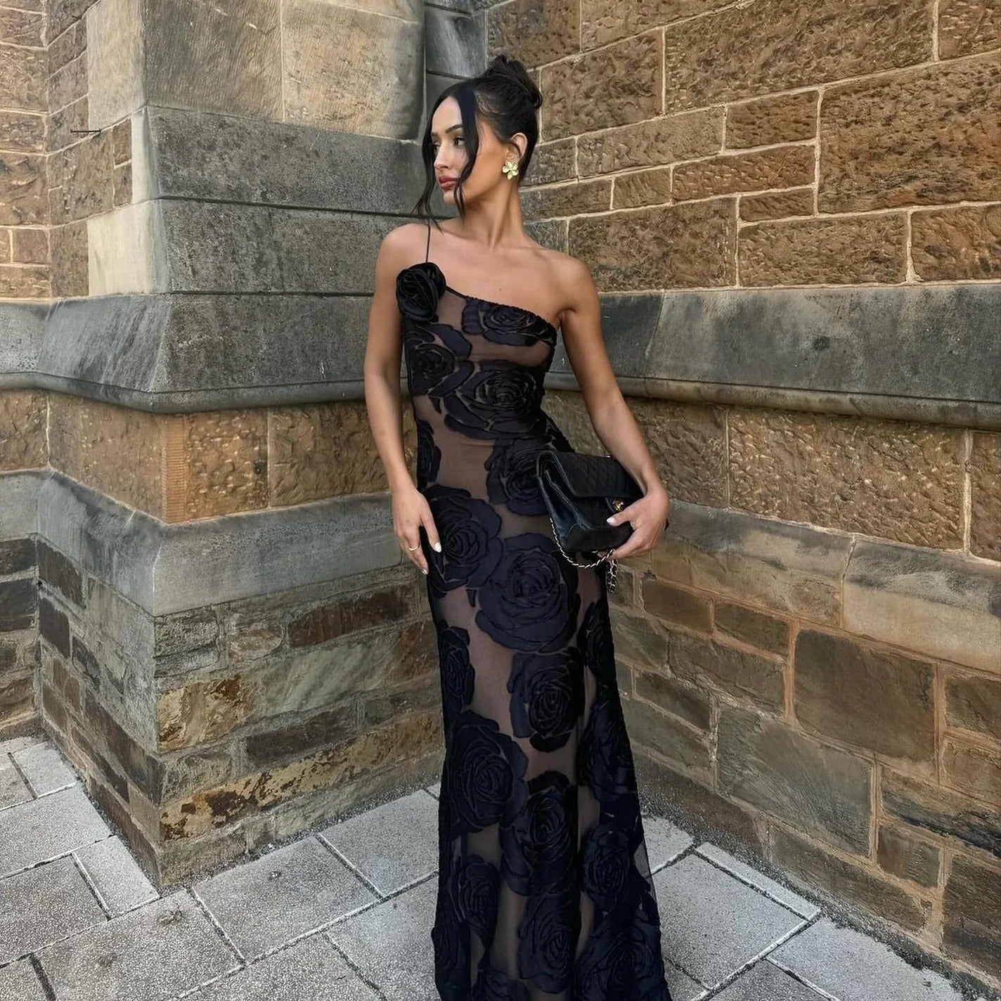 Vestido Longo de Tule