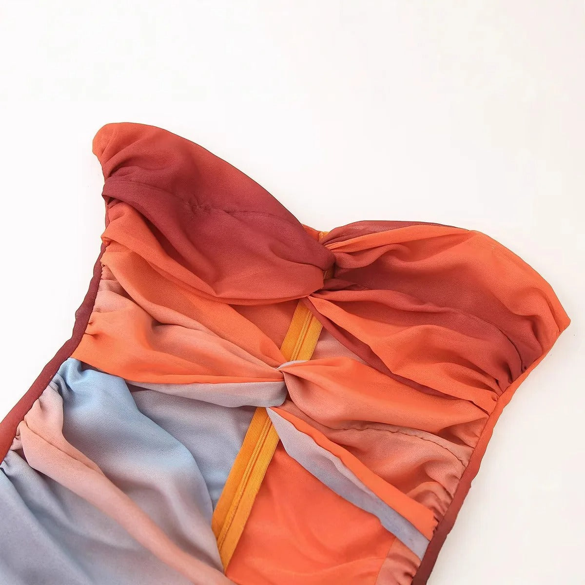 Vestido Longo Furta Cor Sem Alças