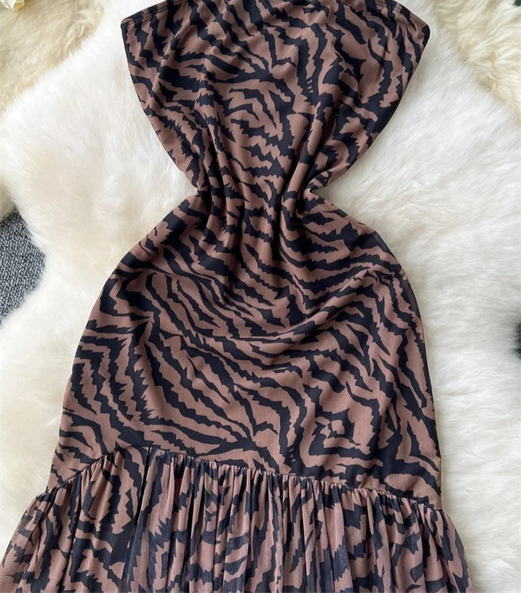 vestidolongotigre, vestidotule , vestidotulelongo , vestidocolocadolngotule ,vestidolongotule