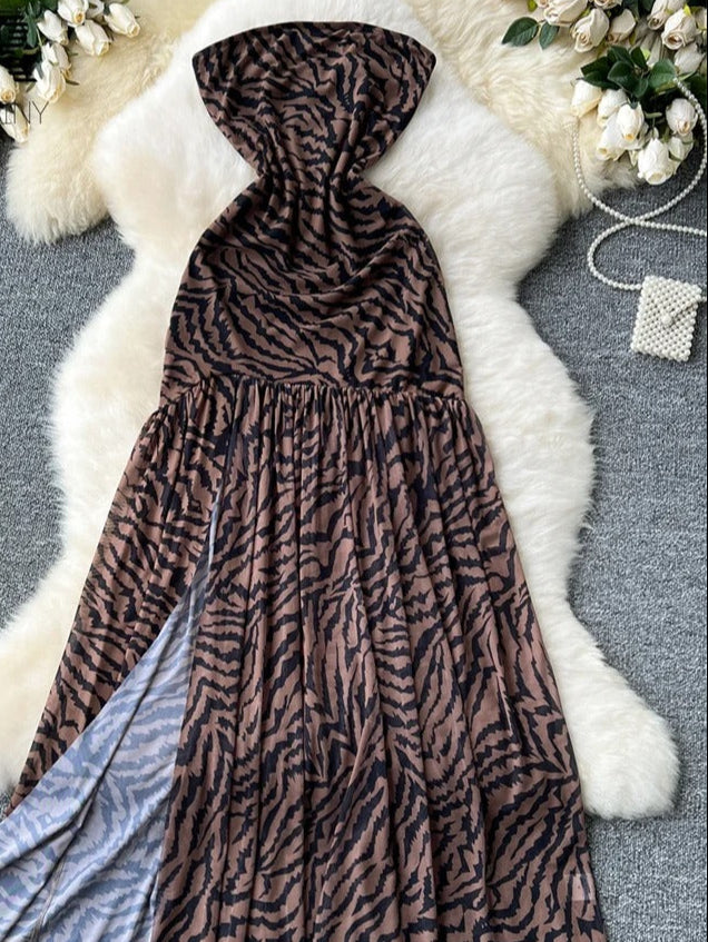 vestidolongotigre, vestidotule , vestidotulelongo , vestidocolocadolngotule ,vestidolongotule