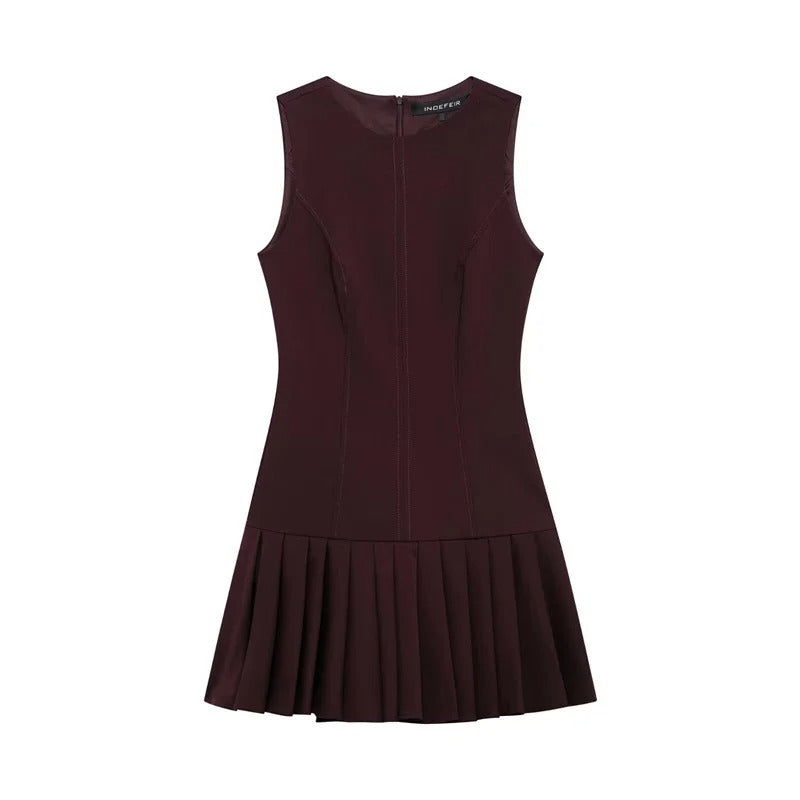 Vestido Colegial Alfaiataria Godê Plissado - Alfaiataria l CAROL ESPAÇO FASHION