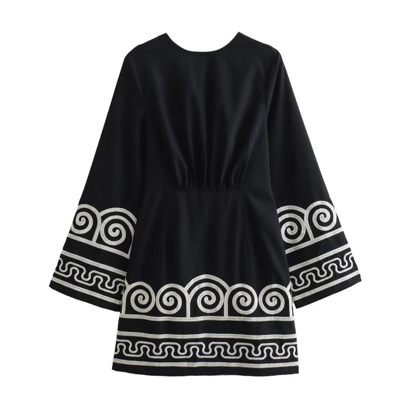 Vestido Curto Santorini Dream - Outono Inverno l CAROL ESPAÇO FASHION