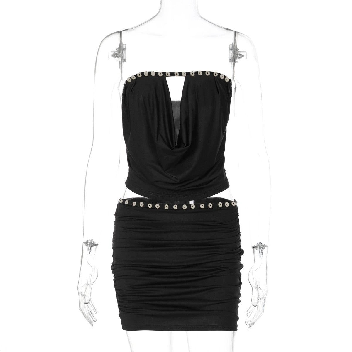 Conjunto Cropped e Saia com Detalhes - Verão l CAROL ESPAÇO FASHION