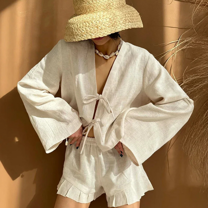 Conjunto Linho Summer Babados