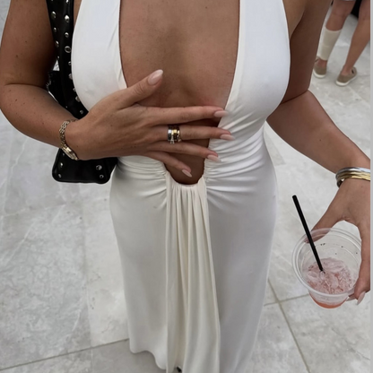 Vestido Longo Elegância Ribbon