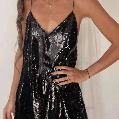Vestido Festa Paete Alças Finas