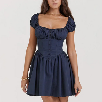 Vestido Curto de Manga Madeleine
