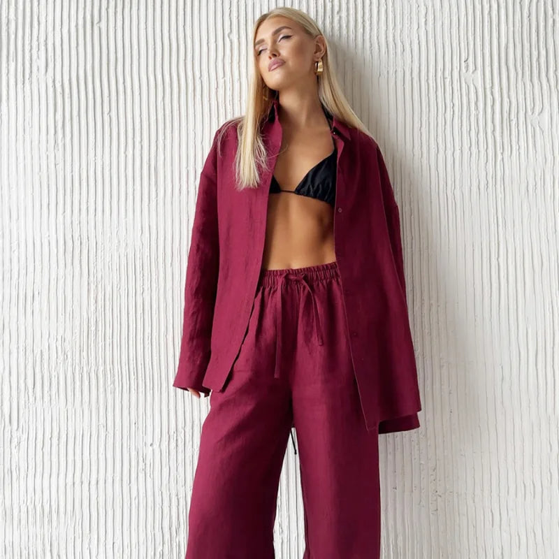 Conjunto Linho Camisa e Calça