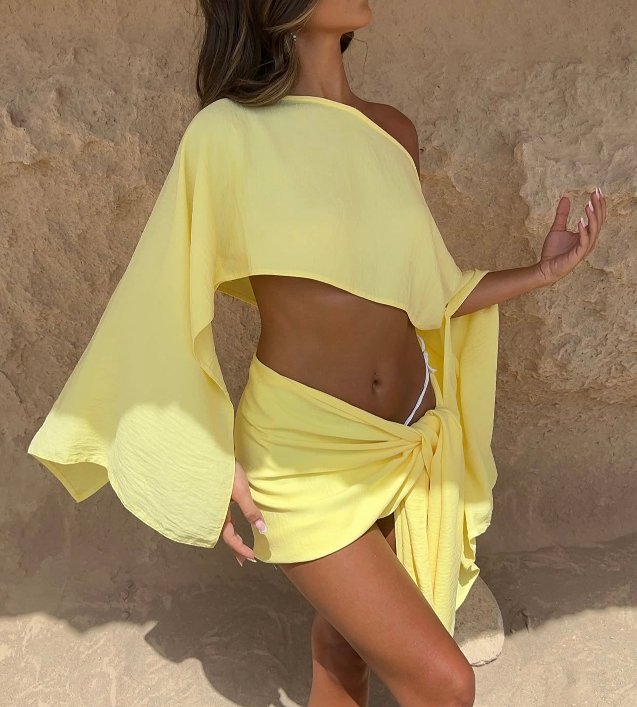 Conjunto Feminino Cropped e Mini Saia Sardenha - Sale