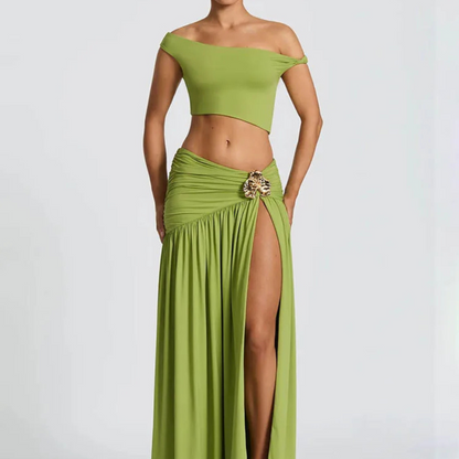 Conjunto Fiorella Cropped e Saia Longa