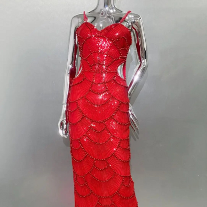 Vestido Midi Pérolas