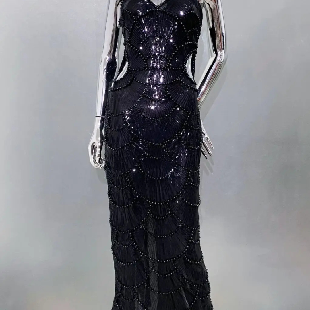 Vestido Midi Pérolas