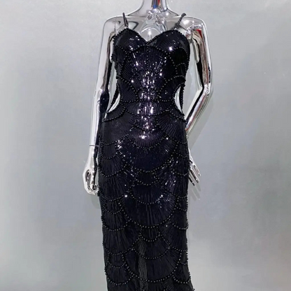 Vestido Midi Pérolas