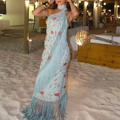 Vestido Riviera Franjado Longo