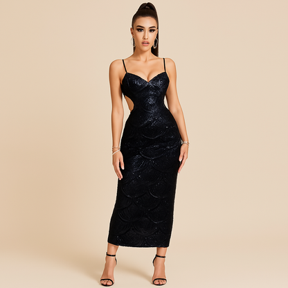 Vestido Midi Pérolas