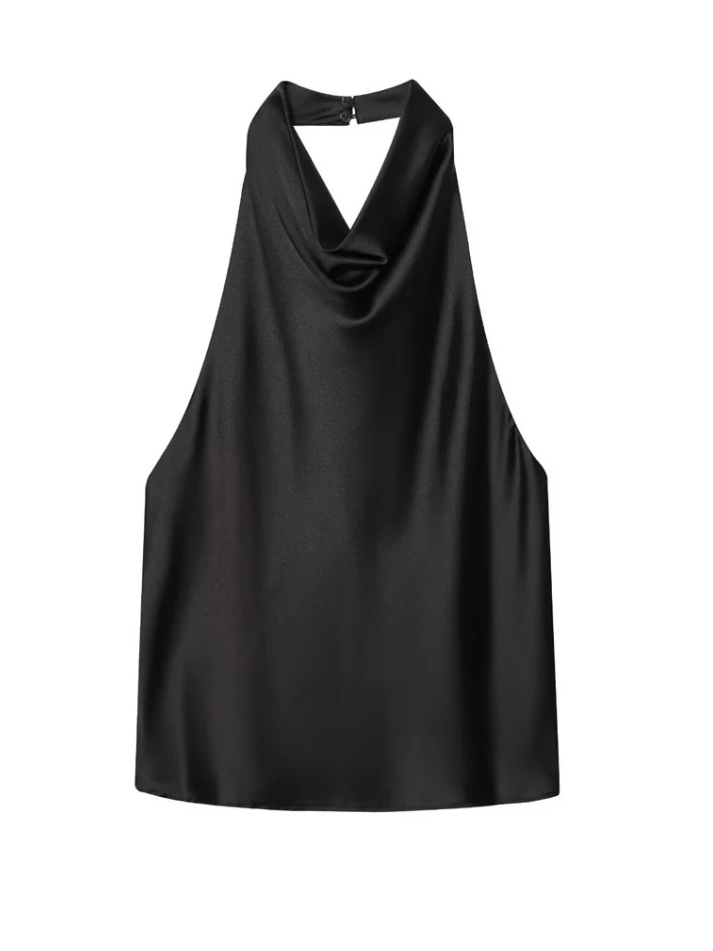 Top Halter Satin Lumini