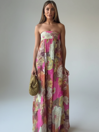Vestido Longo Fiorella - Moda Praia l CAROL ESPAÇO FASHION