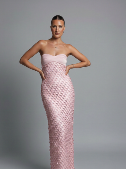 Vestido Longo Sea Sparkle - Moda Festa l CAROL ESPAÇO FASHION