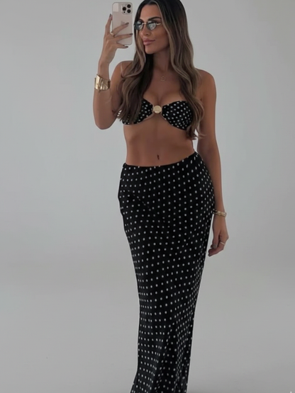 Conjunto Dazzle Poa 2 Peças - Moda Praia  l CAROL ESPAÇO FASHION