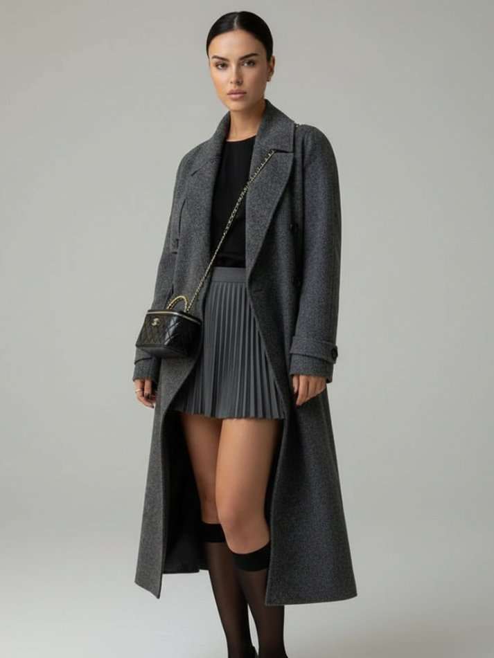 Saia Plissada Casual - Outono Inverno l CAROL ESPAÇO FASHION