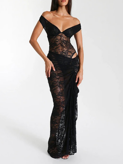 Conjunto  de Renda com Fenda Lateral