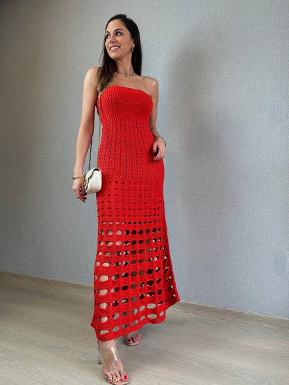 Vestido Longo Tricô