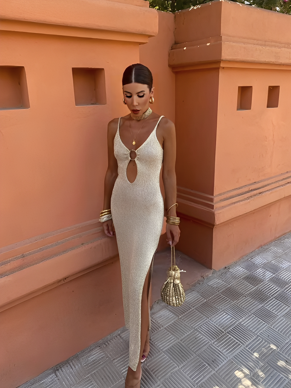 Saida de Praia Vestido Longo Tricô Ibiza